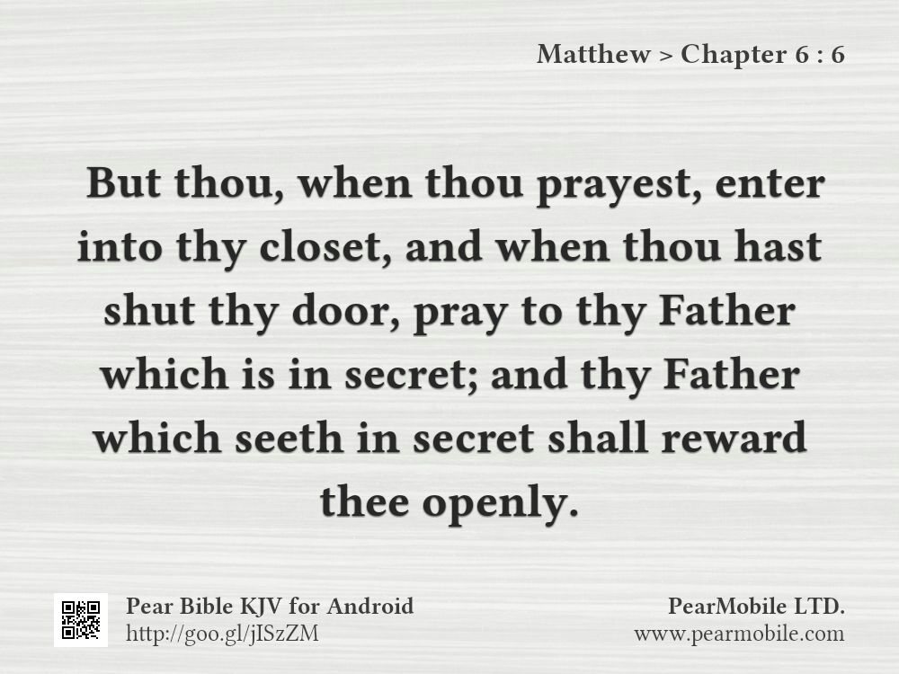 Matthew, Chapter 6:6